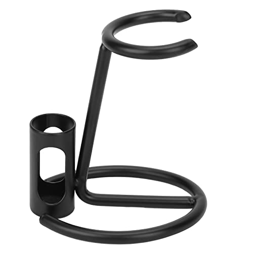 Premium Black Metal Razor Stand & Shaving Brush Holder - Durable Shaver Hanger for Bathroom Storage - Perfect for Men's Grooming, Wet Shaving, and Travel Essentials