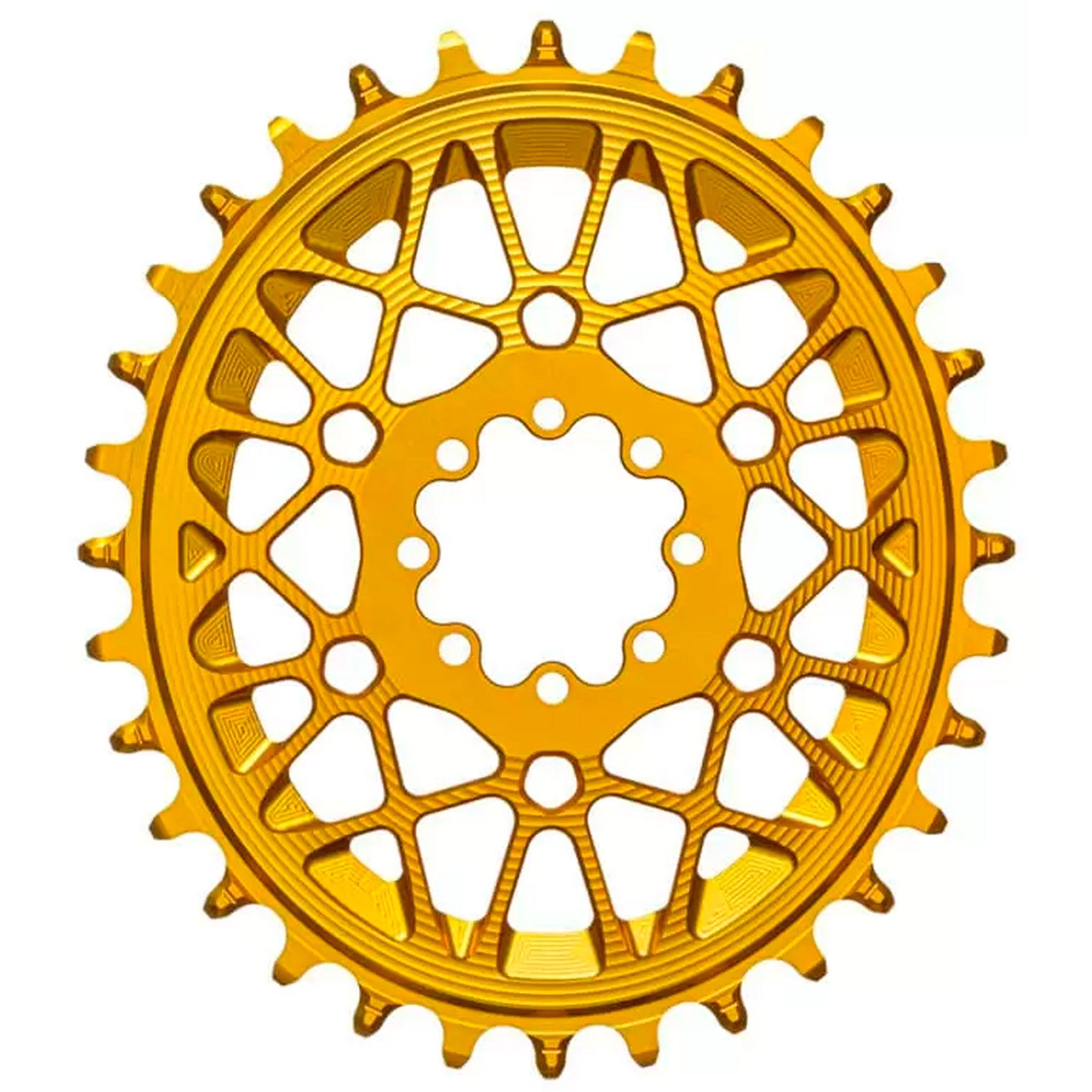 Absolute Black Oval SRAM T-Type DM 8-Hole Boost Chainring - 30T Gold | High-Performance Mountain Bike Chainring for SRAM Eagle Drivetrains | Perfect for Trail Riding, Enduro & Downhill Biking