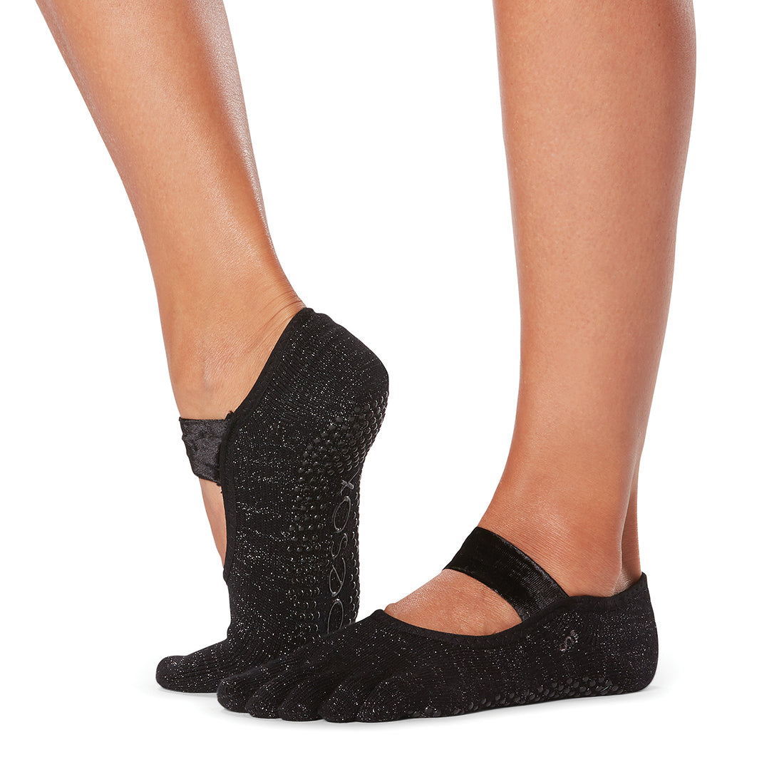 ToeSox Mia Grip Yoga Socks - Non-Slip Grip Socks for Pilates, Barre & Dance - Improve Balance & Stability During Workouts