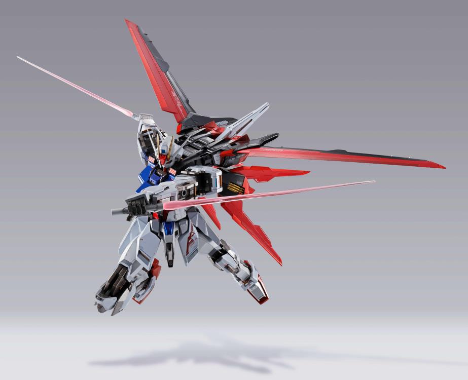 Bandai Metal Build Gundam Seed Aile Strike Gundam Action Figure - Premium Collectible Model Kit for Anime Fans | Perfect for Display & Gundam Collections
