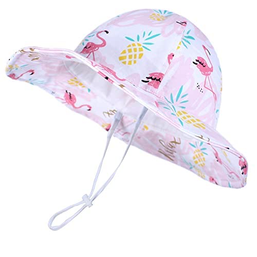 UPF 50+ Baby Sun Hat with Adjustable Strap - Cute Smiley Face Toddler Beach Hat for Boys & Girls - Perfect for Summer Outdoor, Pool, and Park Adventures