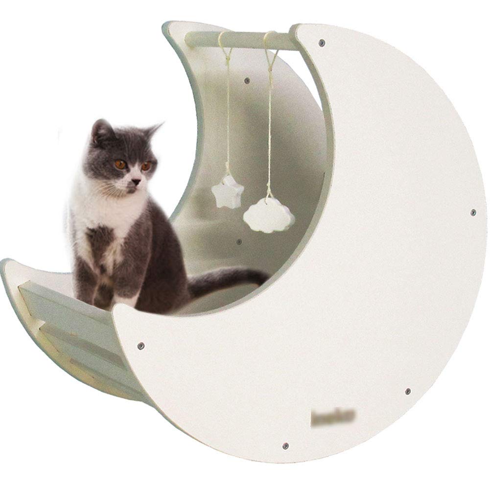 Wall-Mounted Cat Bed & Scratcher - Wooden Perch for Climbing & Lounging at Home