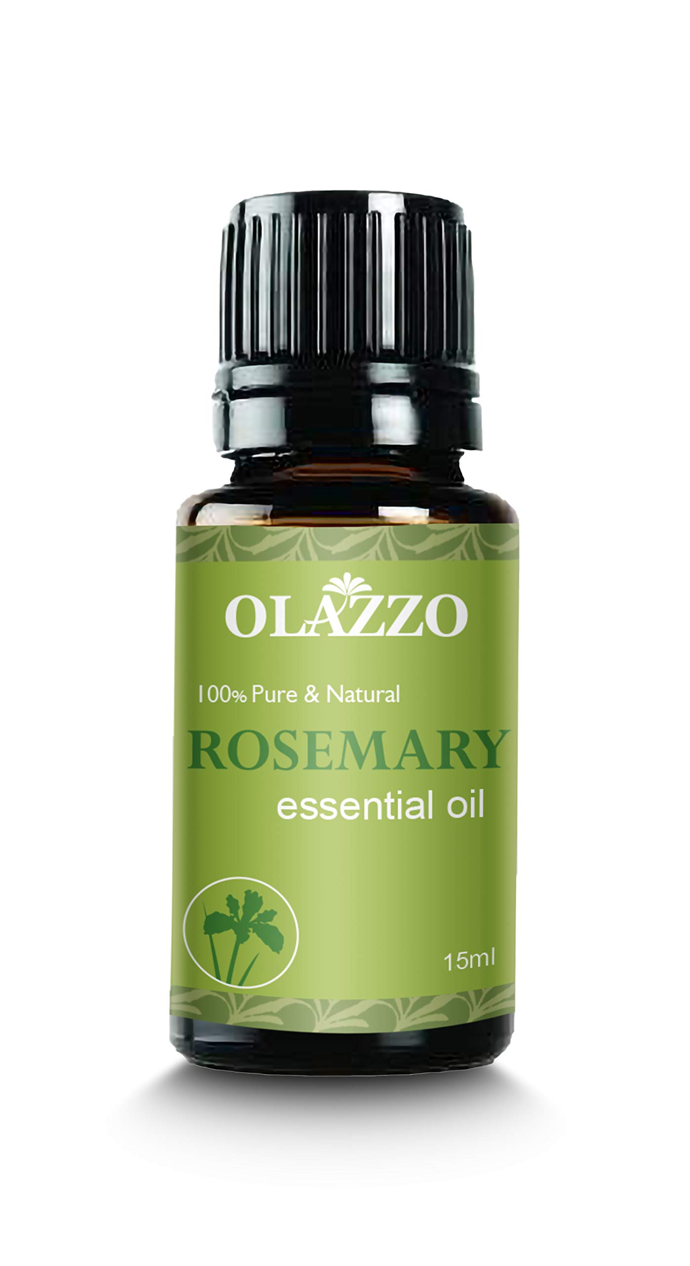 Olazzo 100% Pure Rosemary Essential Oil 15ml – Natural Aromatherapy Oil for Hair Growth, Skin Care & Scalp Health – Perfect for Diffusers, DIY Blends, Massage & Home Fragrance – Great for Relaxation, Stress Relief & Air Freshening