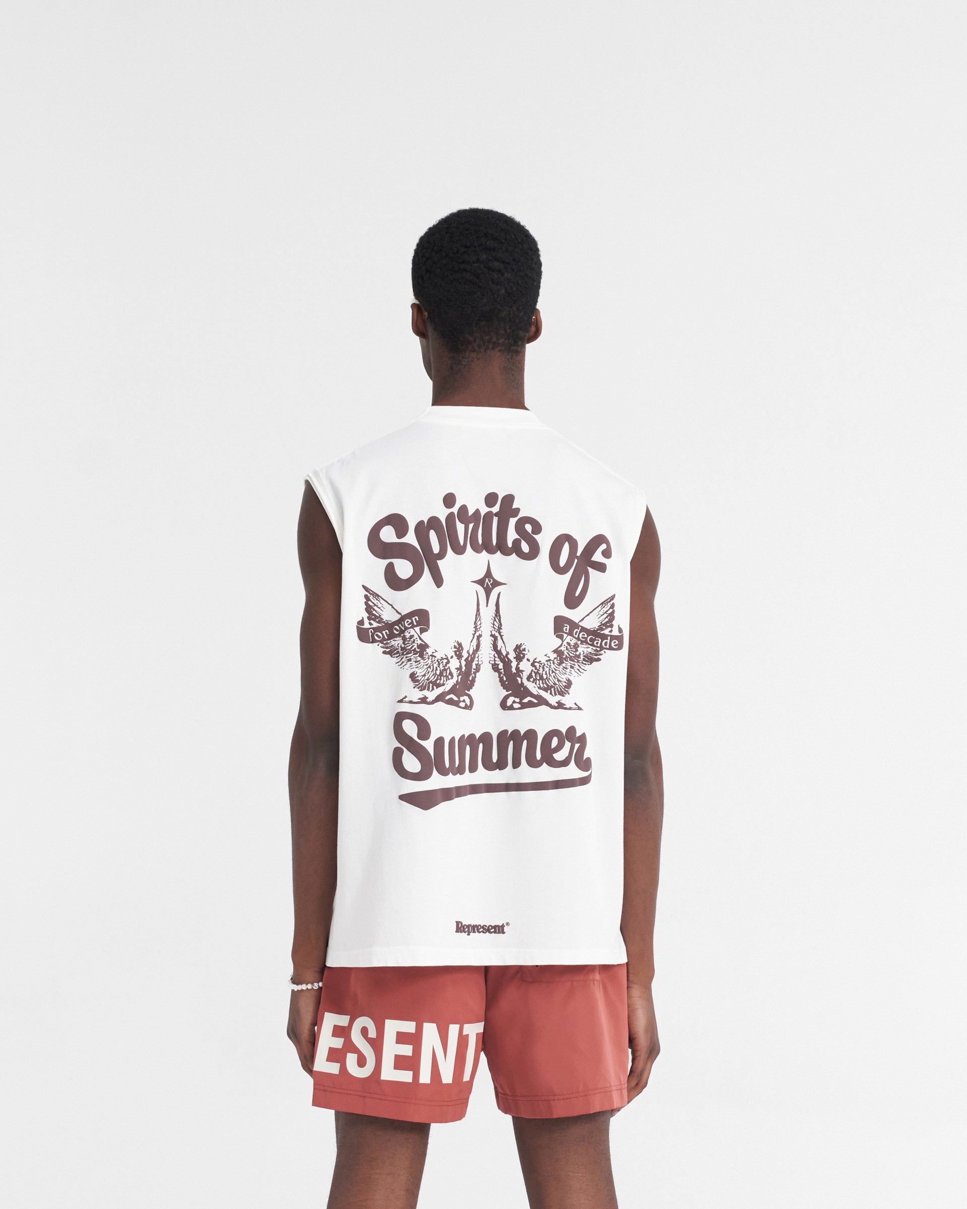 Spirits Of Summer Tank Top - Flat White | Women's Casual Summer T-Shirt for Beach & Outdoor Activities