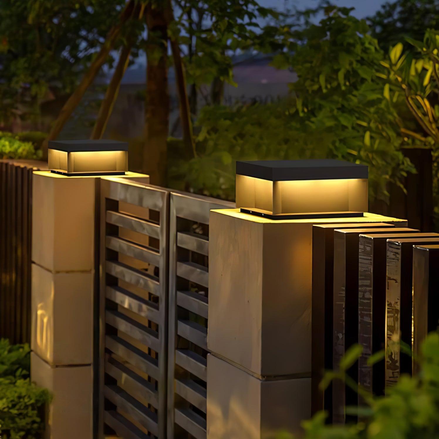 Black Box Outdoor Post Light - Durable Weatherproof LED Exterior Light for Garden, Patio, and Driveway Lighting