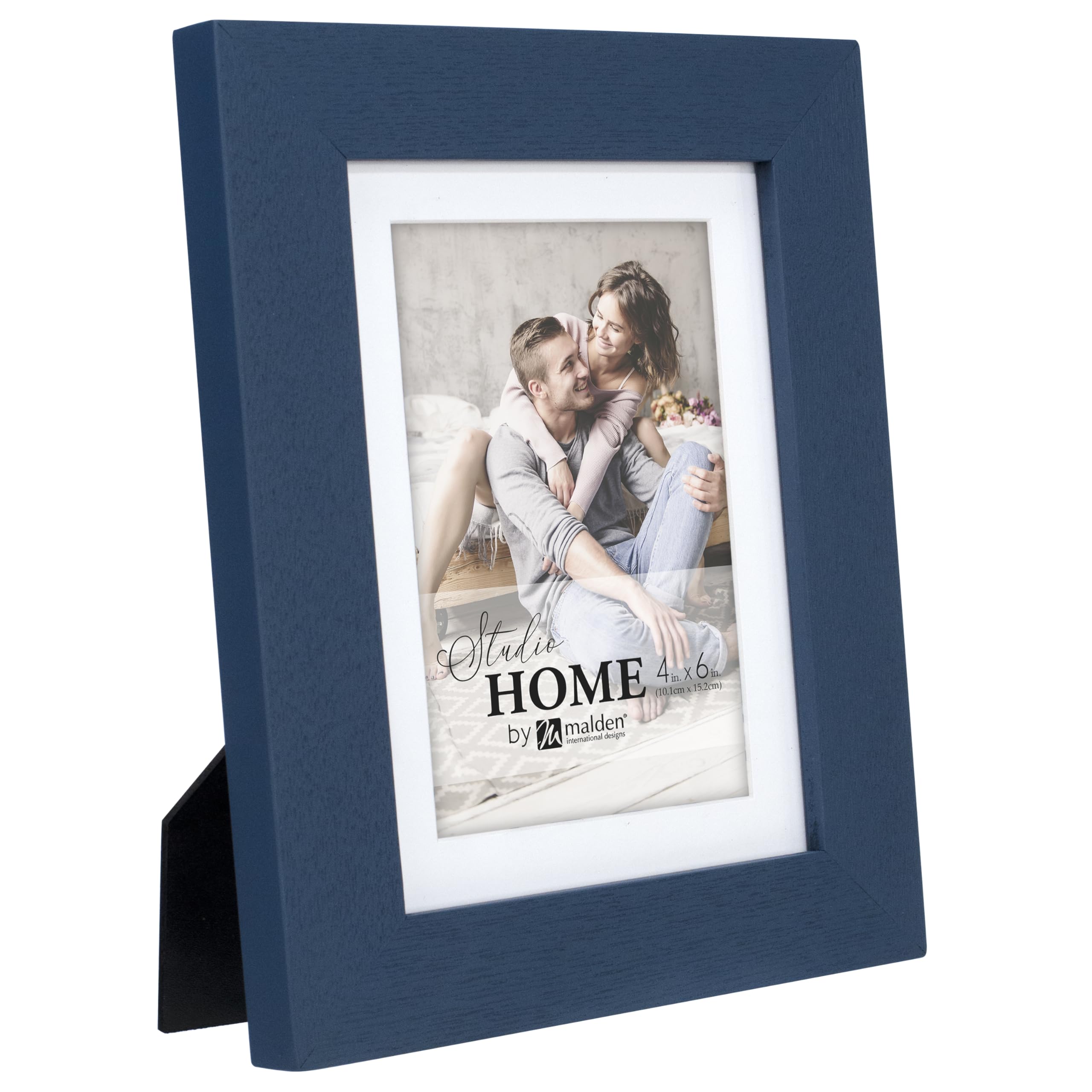 Malden International Designs 2422-46 Blue Picture Frame - Elegant Wall & Tabletop Display for Photos, Artwork, and Home Decor