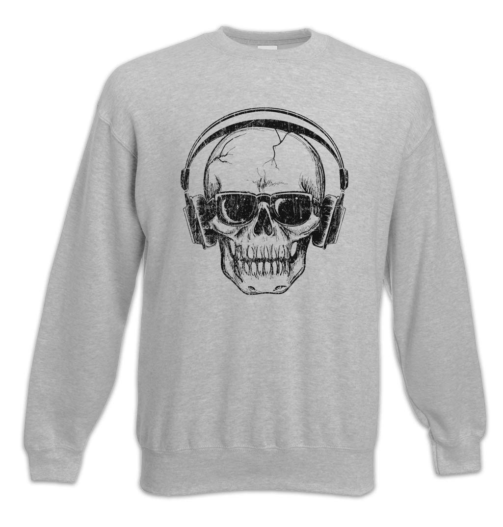 Urban Backwoods Headphones Sunglasses Skull Print Sweatshirt Pullover Hoodie - Stylish Streetwear for Music Lovers & Outdoor Adventures