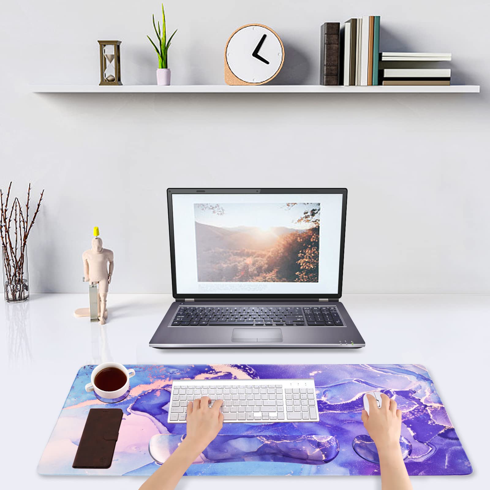 DINKY Gaming Mouse Pad Set with Wrist Rest - 35.4