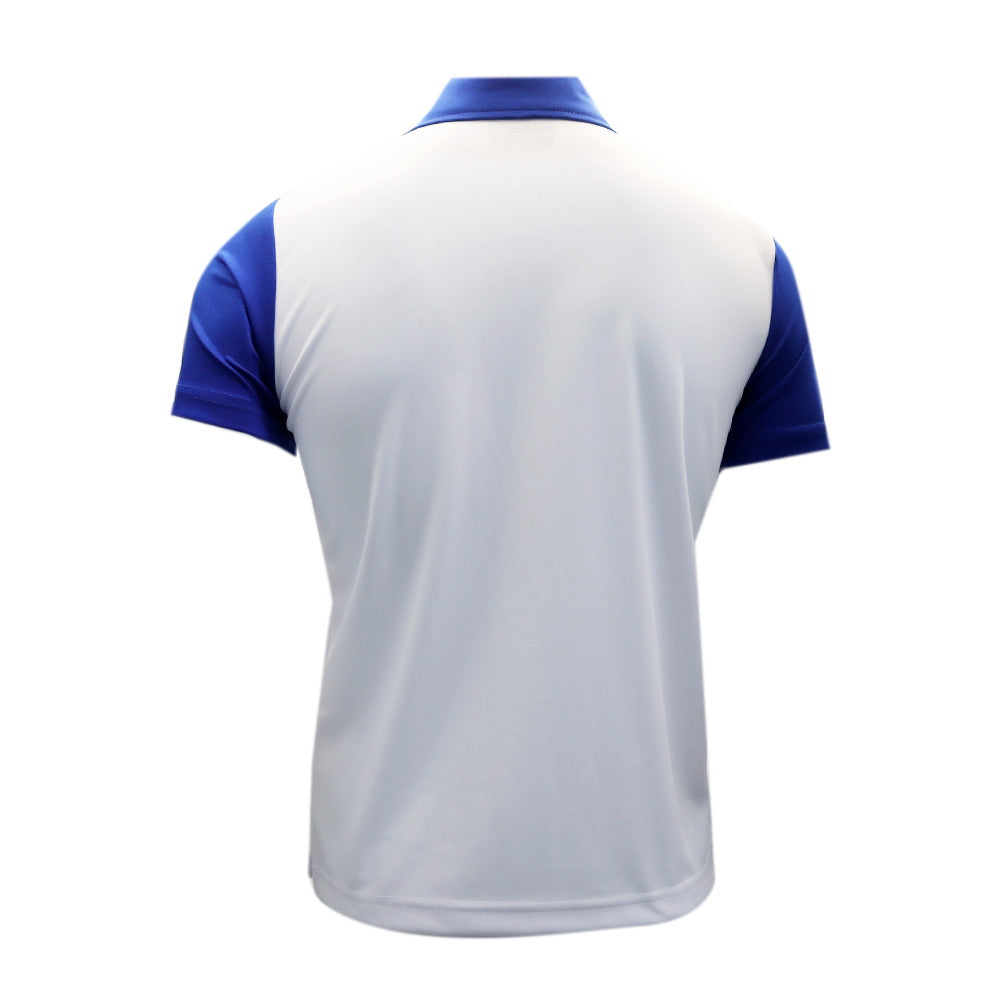 Blue and White Polo Style T-Shirt for Men - Comfortable Casual Wear for Office, Golf & Outdoor Activities