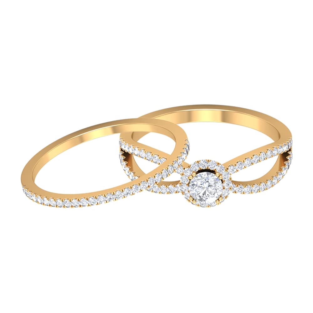 1 CT Natural Diamond Wedding Ring Set for Women - 14K Solid Gold Engagement & Bridal Ring Set - Perfect for Proposals, Anniversaries & Special Occasions