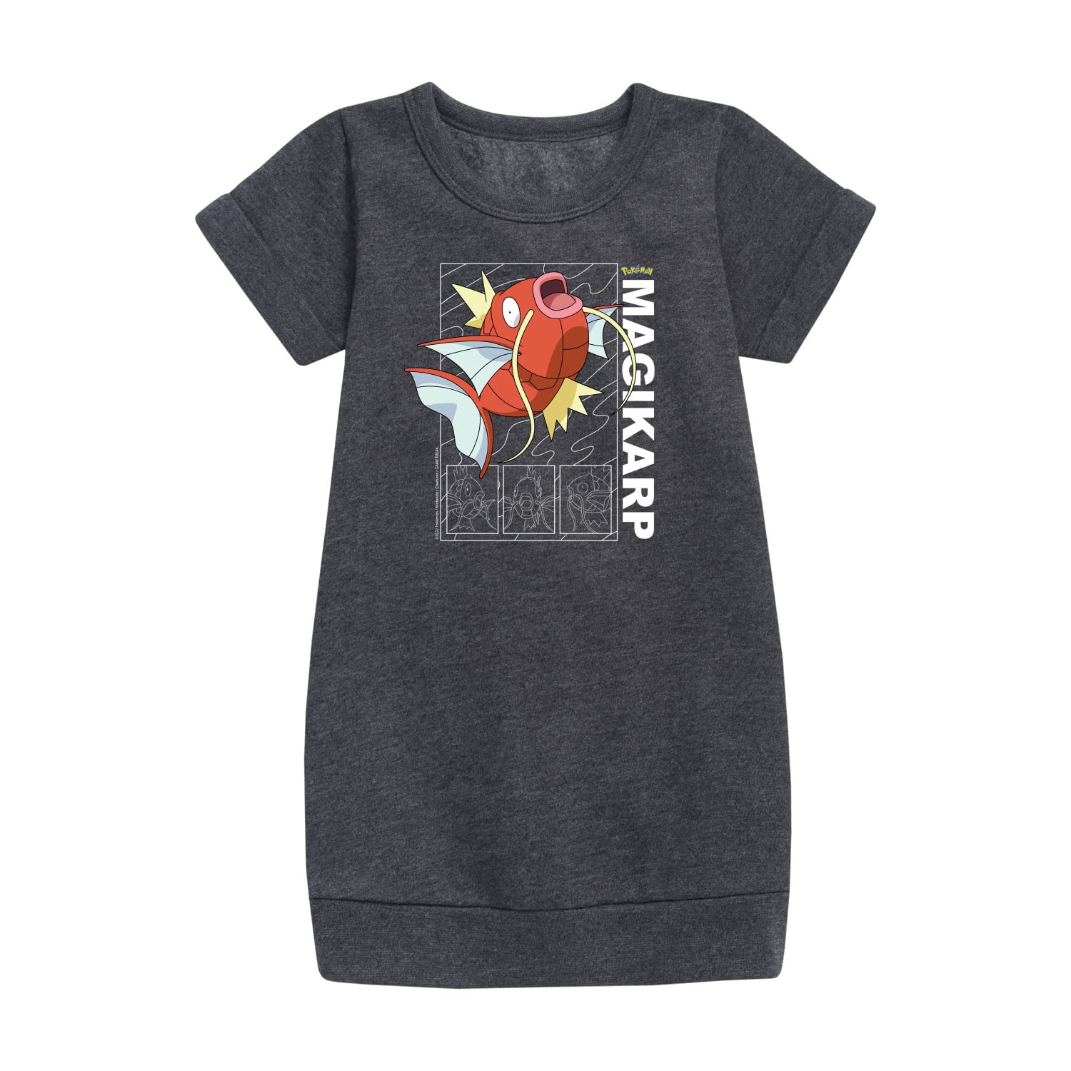 Pokémon Magikarp Fleece Dress for Girls - Soft & Warm Kids' Hoodie Dress - Perfect for Cosplay, Halloween & Casual Wear