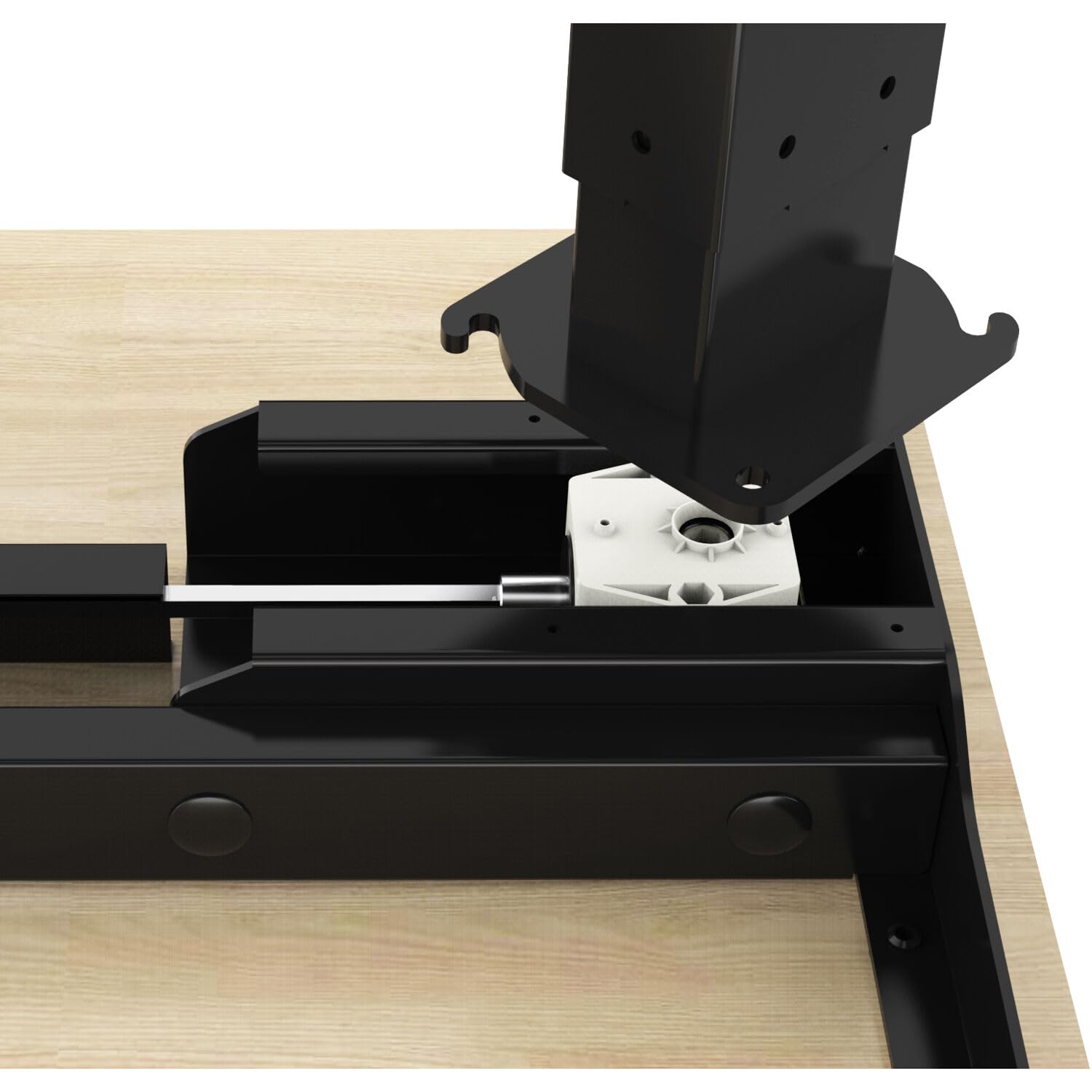 Hanover 47x24 Inch Electric Height Adjustable Standing Desk with Memory Presets - Ergonomic Sit Stand Workstation for Home Office, Gaming & Study - Easy Assembly Modern Design in Natural/Black Finish