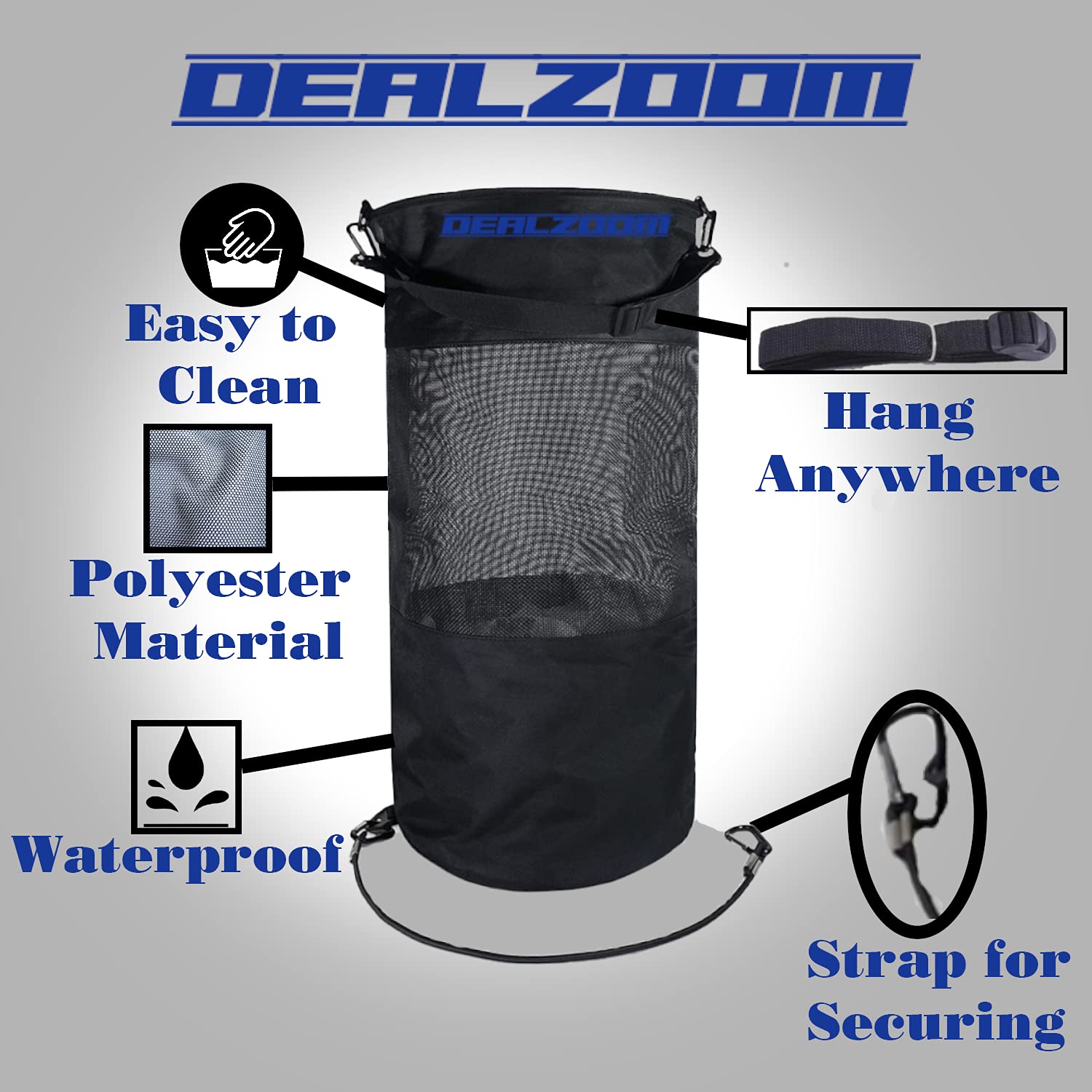 **Odor-Resistant Portable Boat Trash Can - Reusable Marine Garbage Bag for Fishing, Boating & Kayaking - Easy to Install & Clean - Perfect for Pontoon Boats & Outdoor Water Activities**