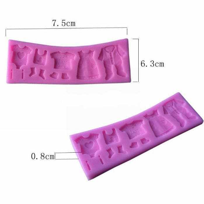 Baby Clothes Silicone Mold for Cake Decorating - Bakell® | Perfect for Birthday Parties, Baby Showers & DIY Dessert Making