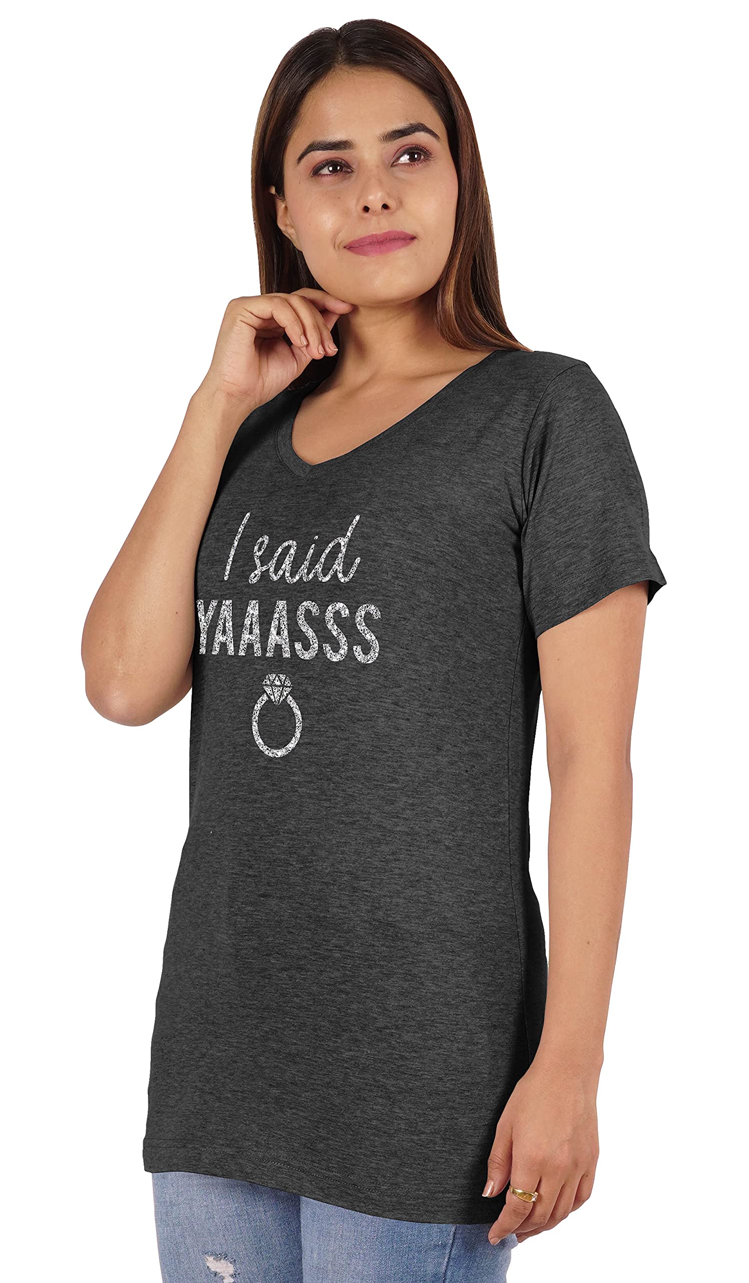 I Said YAAASSS Shirt - Funny Bride Bachelorette Party T-Shirt, Bridal Crewneck Wedding Tee for Women - Perfect for Bachelorette Parties, Bridal Showers & Wedding Celebrations