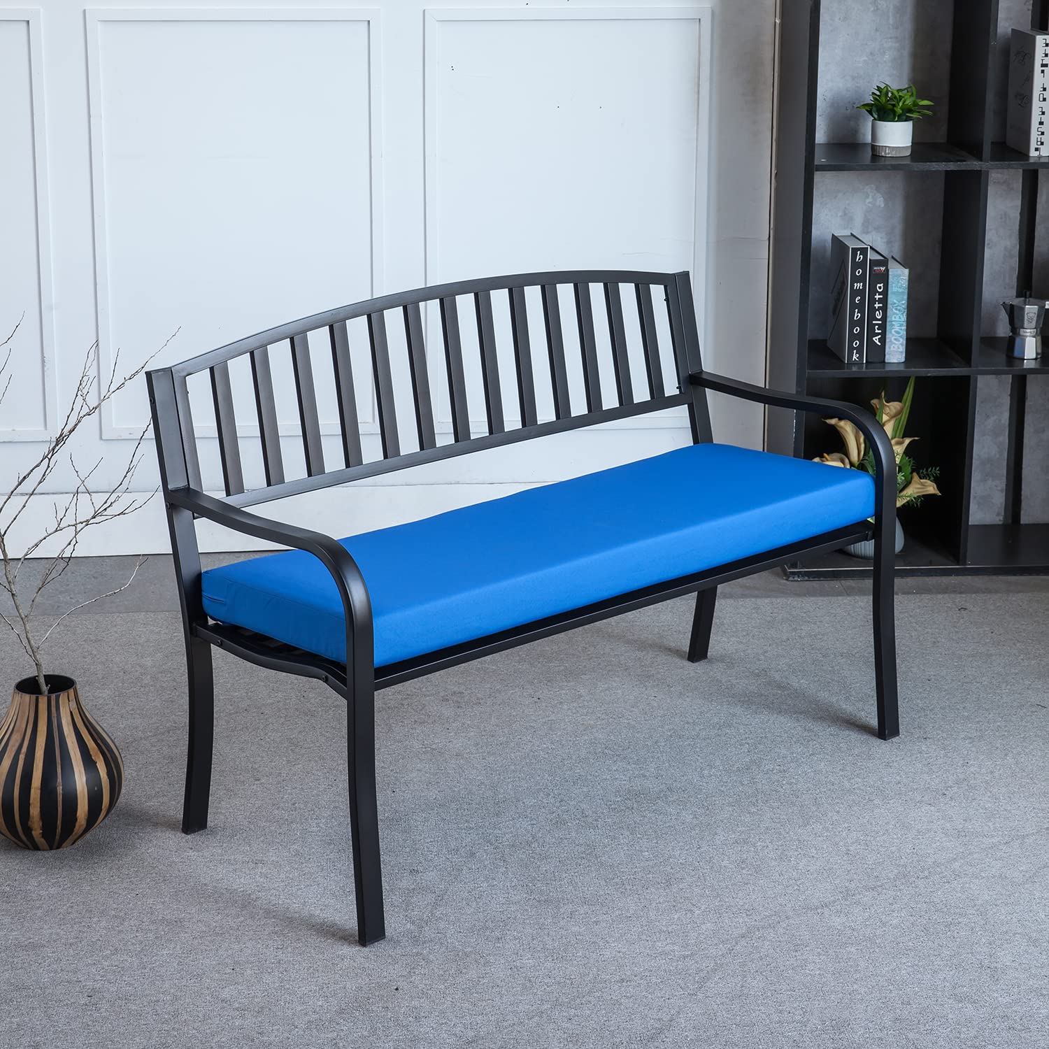 **Waterproof Outdoor Bench Cushion 48x16 Inch - Patio Furniture, Porch Swing & Garden Seat Cushion - All-Weather, UV-Resistant & Comfortable - Perfect for Backyard, Deck & Poolside (Blue)**