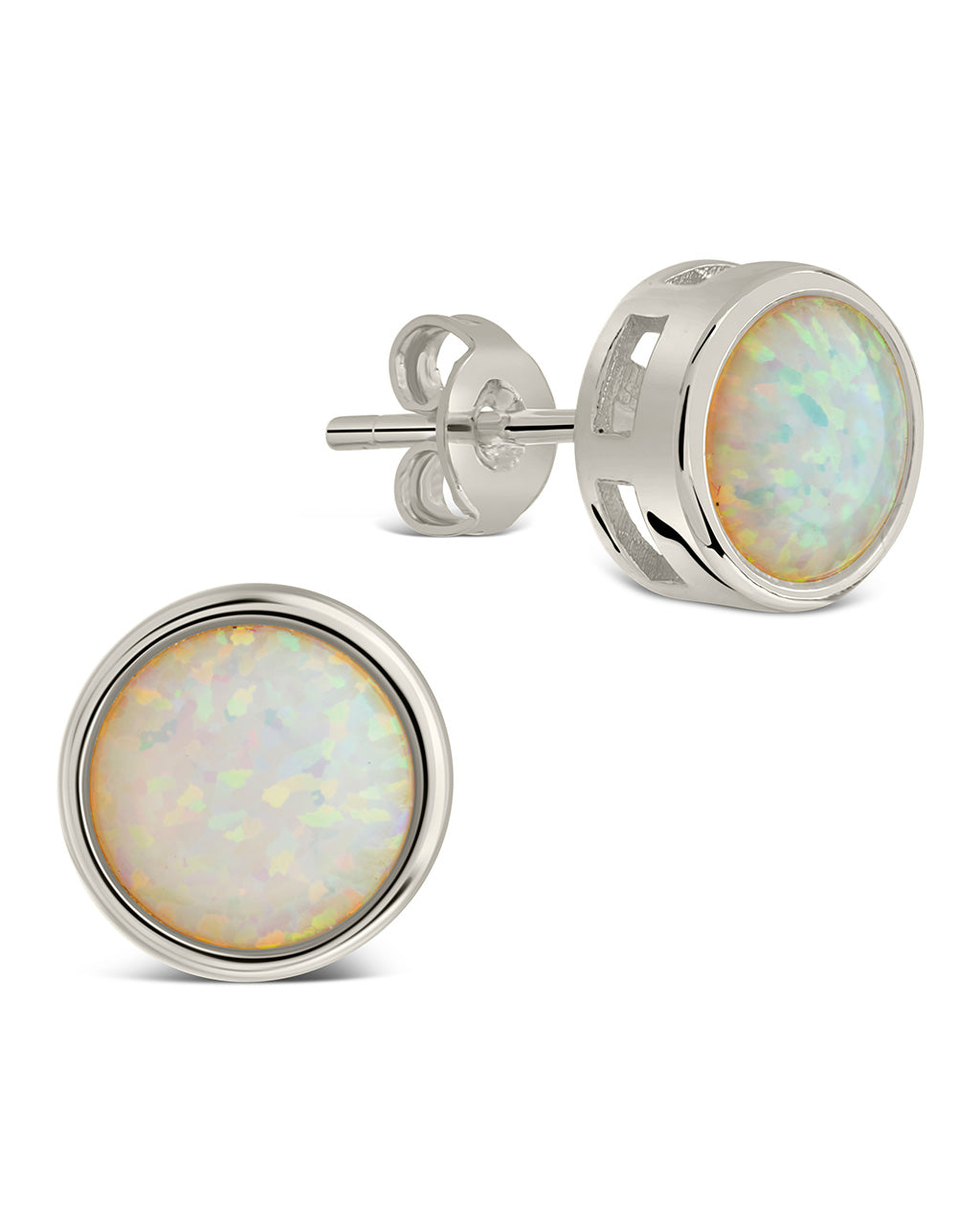 Paxe Opal Circle Stud Earrings for Women – Genuine Opal Gemstone Dangle Earrings, Hypoallergenic Surgical Steel, Elegant Gift for Birthday, Anniversary & Special Occasions | Perfect for Parties, Weddings & Everyday Wear