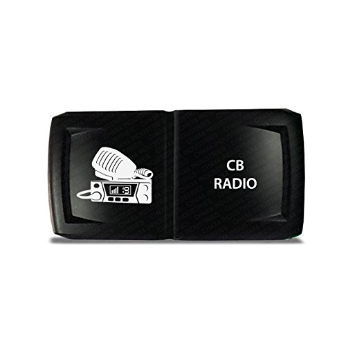 CH4x4 Rocker Switch V2 for CB Radio - Horizontal Mount with Red LED Light - Perfect for Off-Road Vehicles, Marine Boats & Industrial Equipment Control Panels