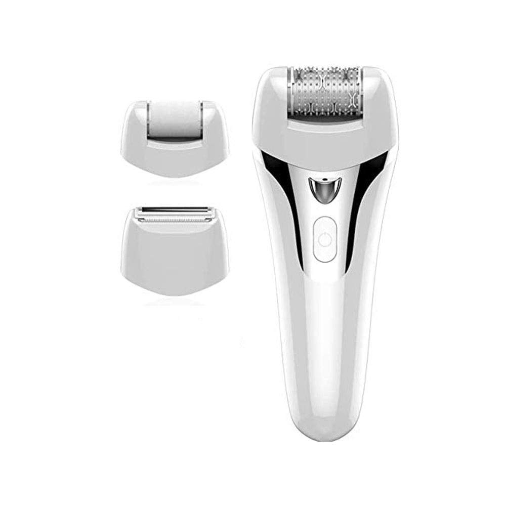 Best Epilator for Women - 3-in-1 Hair Removal Device for Legs, Underarms, Bikini & Face - Smooth Skin Care Kit (White) - Perfect for Home Use & Travel