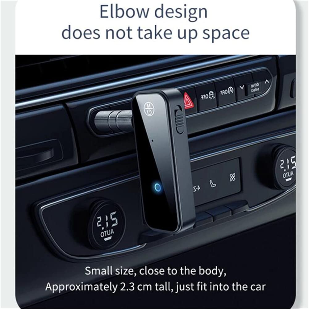 TFUFR Bluetooth 5.0 Audio Adapter - Wireless 3.5mm AUX Car Bluetooth Transmitter & Receiver for Home, Car, PC - Compatible with Headphones, Speakers, Music Streaming | Hands-Free Calling & Audio Upgrade Solution