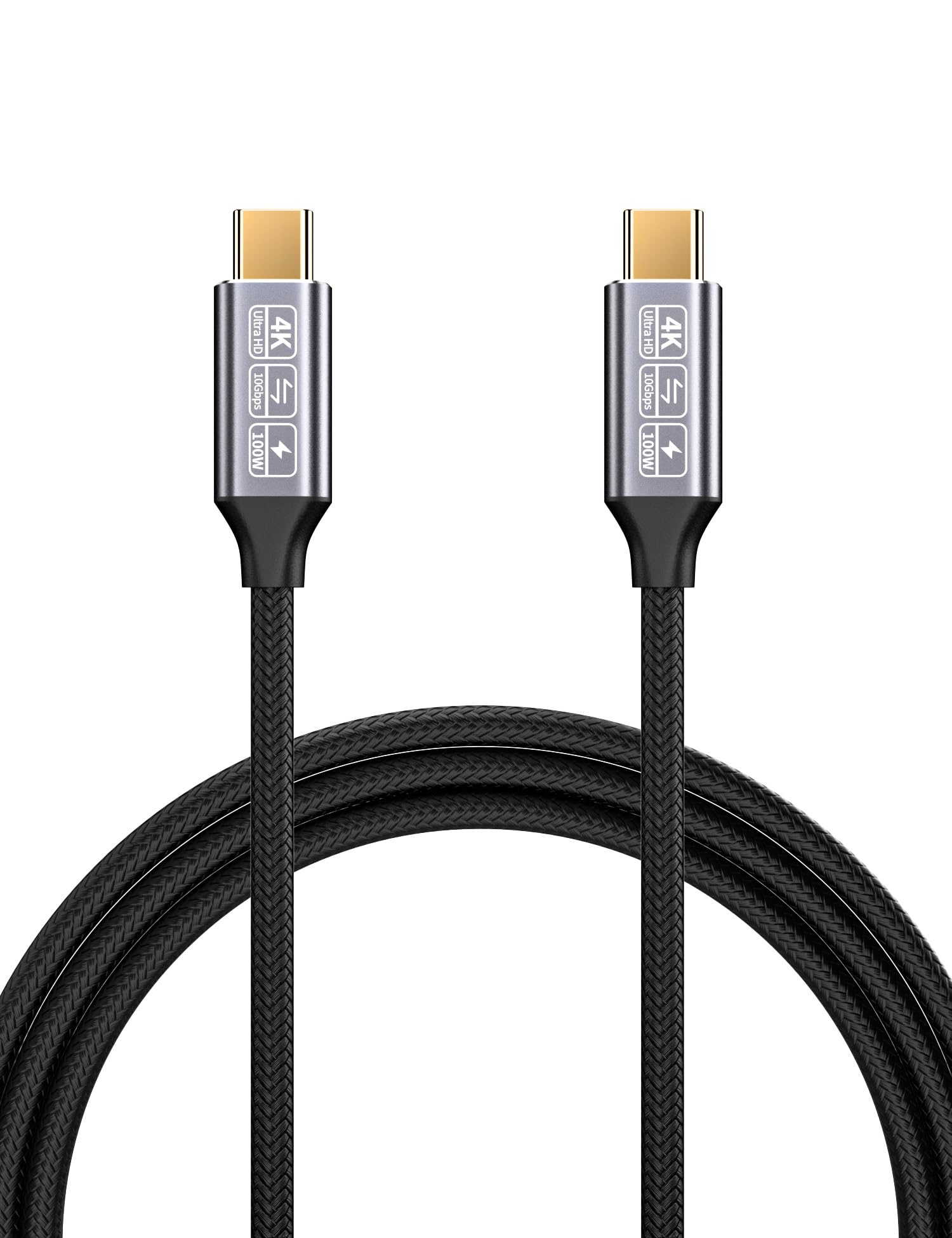 CAKOBLE USB-C to USB-C 3.1 Gen 2 Cable 10Gbps Fast Charging & Data Transfer, 100W PD 20V/5A 3.3ft USB Type C Cable with 4K Video Output - Compatible with Thunderbolt 3, MacBook Pro, iPad Pro, Galaxy S21 - Perfect for Fast Charging Laptops, Phones & 4K Video Streaming