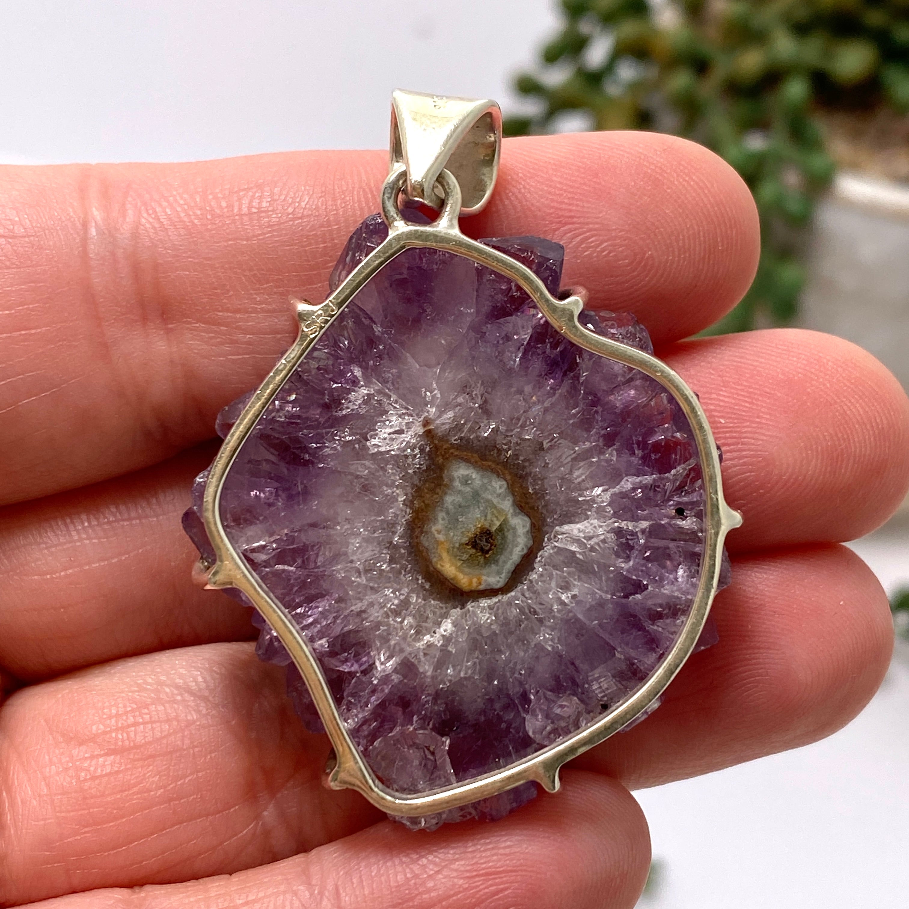 52mm Amethyst Stalactite Pendant Necklace - Natural Crystal Jewelry for Women, Spiritual Healing & Meditation Accessory | Perfect for Yoga, Reiki, and Energy Balancing