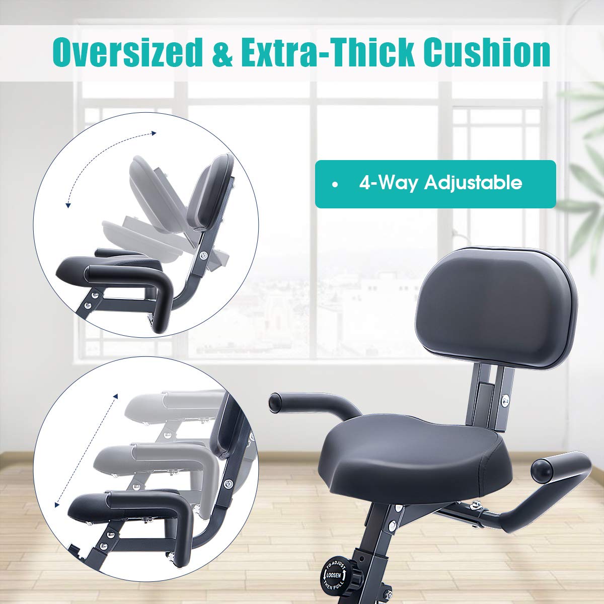 Merax Indoor Cycling Exercise Bike - Adjustable Stationary Bike for Home Workouts | Cardio Training & Fitness Cycling for Weight Loss & Endurance Building