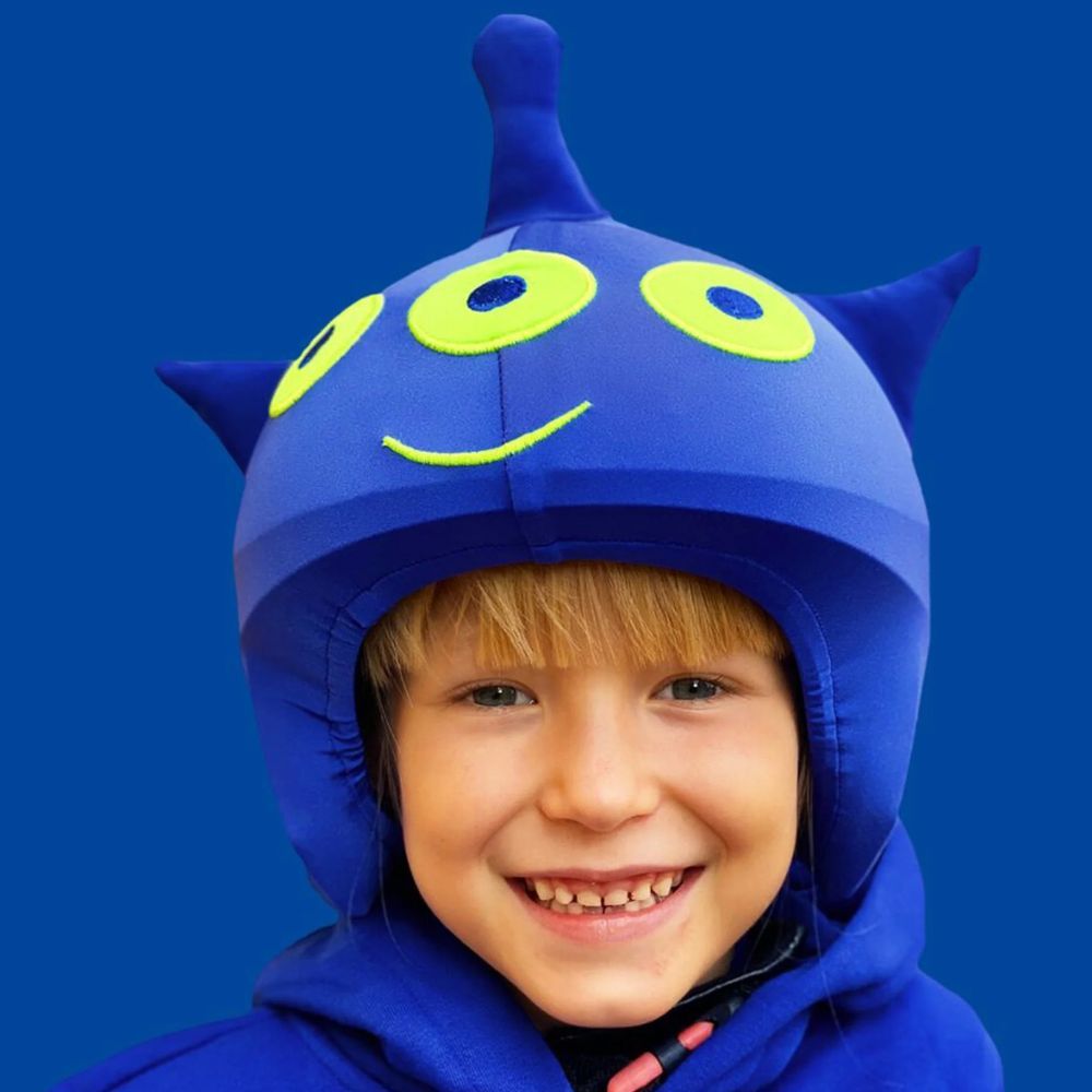 Coolcasc Ski Helmet Cover - Three Eyed Monster Design for Snowboarding & Skiing - Waterproof & Durable Helmet Protector for Winter Sports & Outdoor Adventures