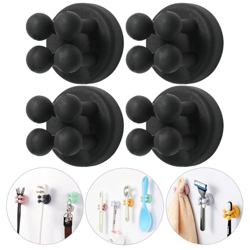 Black, Shower Razor Holder for Wall Mirror