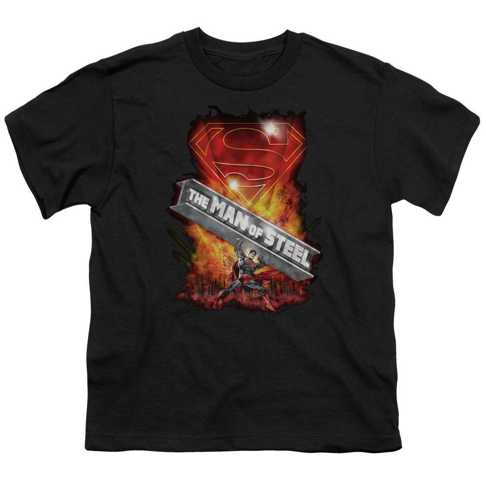 Superman Steel Girder Graphic T-Shirt for Men & Women - Cool Superhero Unisex Tee for Youth & Adults - Perfect for Cosplay, Comic Con & Casual Wear