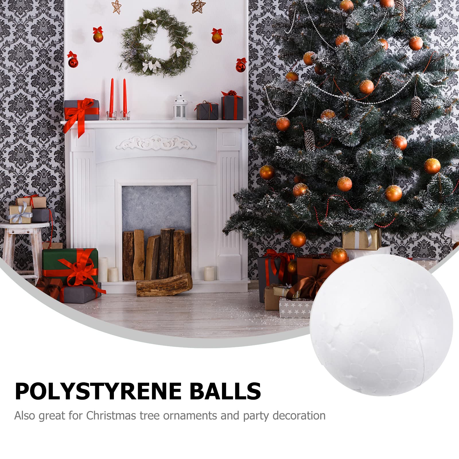 100pcs 1.57 Inch White Foam Balls - Polystyrene Craft Balls for DIY Christmas Snowballs, Wedding Decorations, Party Supplies - Perfect for Holiday Crafts, Ornaments, and Centerpieces