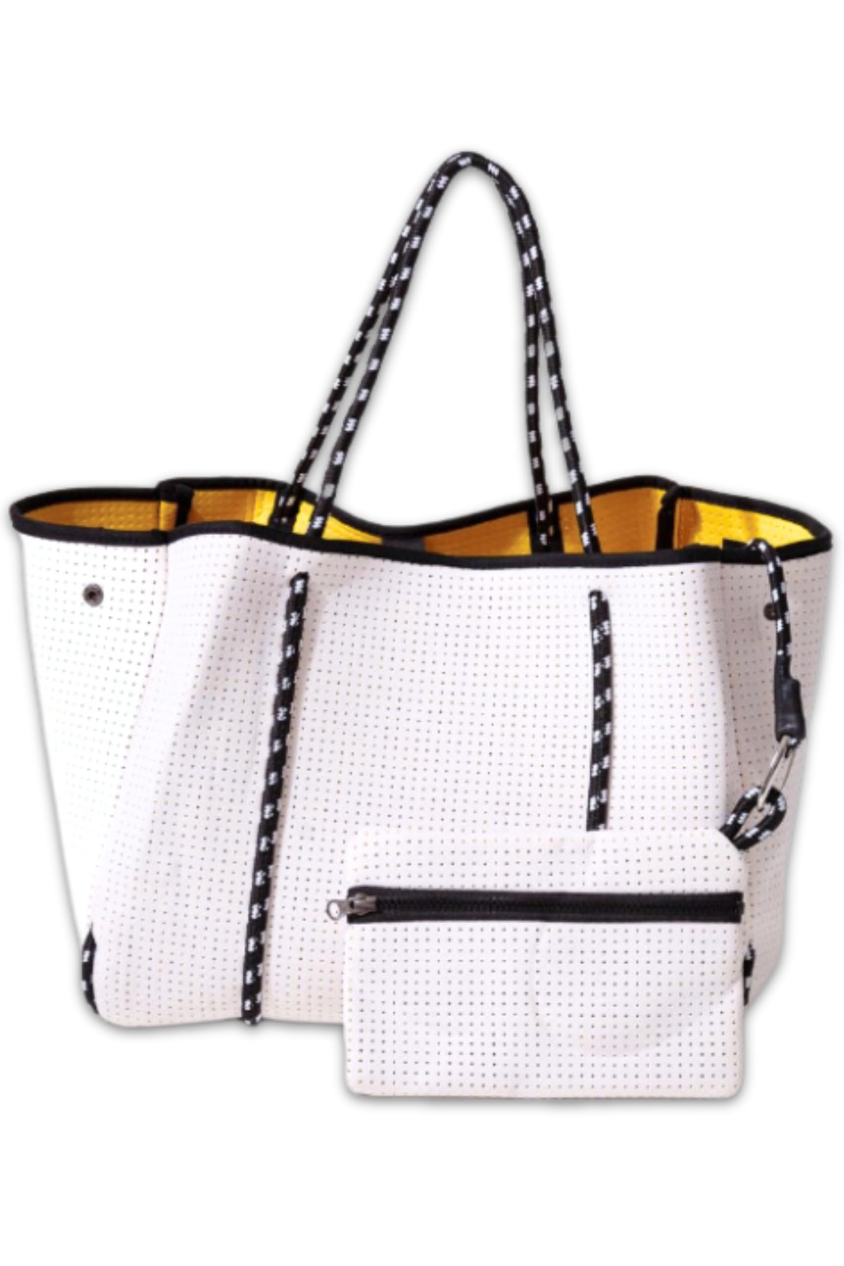 Stylish Large Neoprene Tote Bag for Women - Water-Resistant Designer Handbag with Multiple Pockets & Zipper Pouch - Perfect for Work, Travel, Beach & Everyday Use