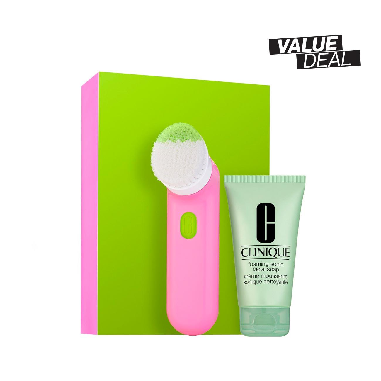 Sonic Facial Cleansing Brush Set for Deep Pore Cleansing & Exfoliation - Perfect for Daily Skincare Routine & Travel