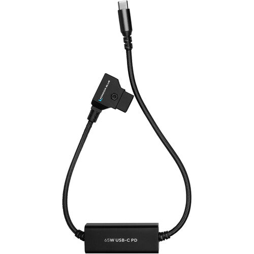 Kondor Blue D-Tap to USB-C Power Delivery Cable (16-Inch, Raven Black) - Charge Mirrorless Cameras On-The-Go for Vlogging & Photography