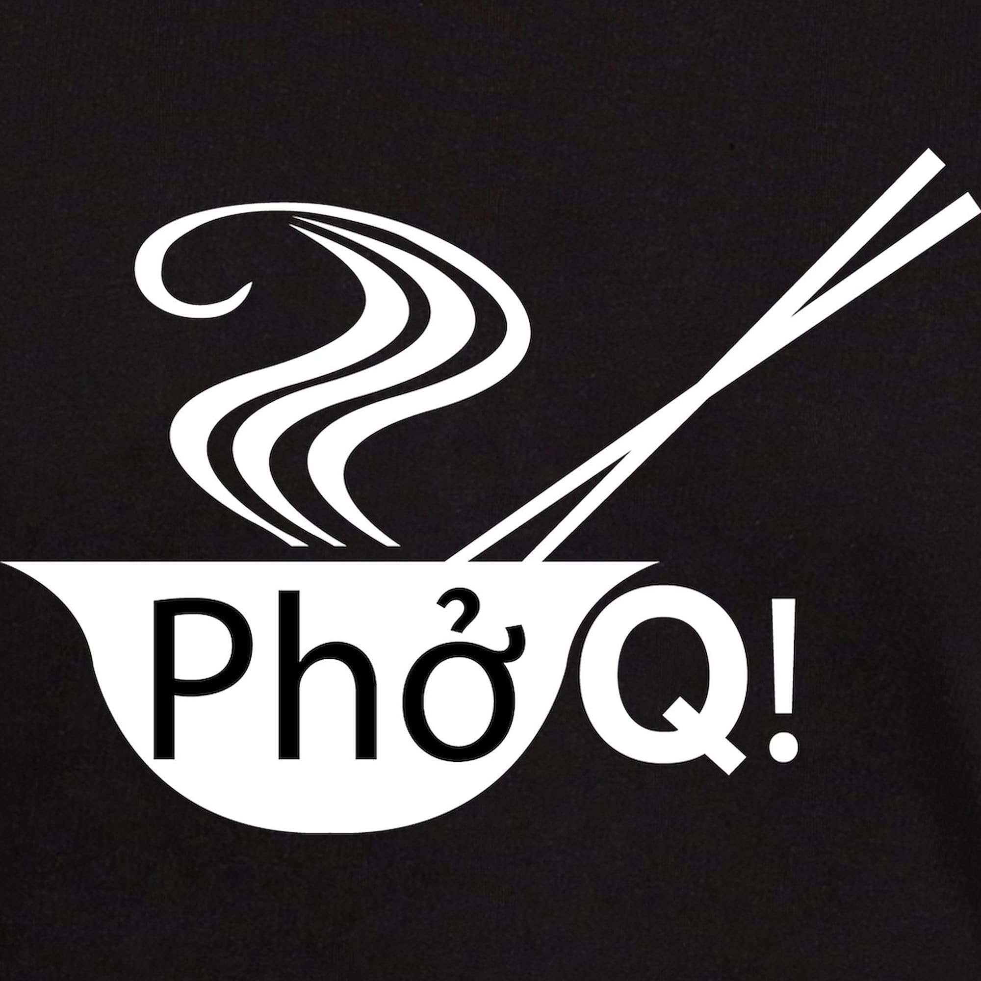 Pho Soup Pho Q Men's T-Shirt - 100% Cotton Classic Graphic Dark Tee for Casual Wear & Vietnamese Food Lovers