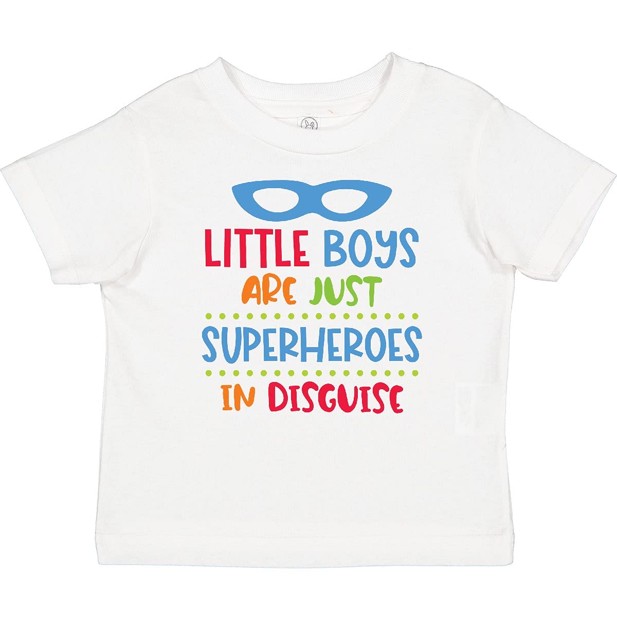 Inktastic Little Boys Superhero in Disguise Mask Graphic Baby T-Shirt - Cute Superhero Costume for Toddler Dress Up & Birthday Party Outfits
