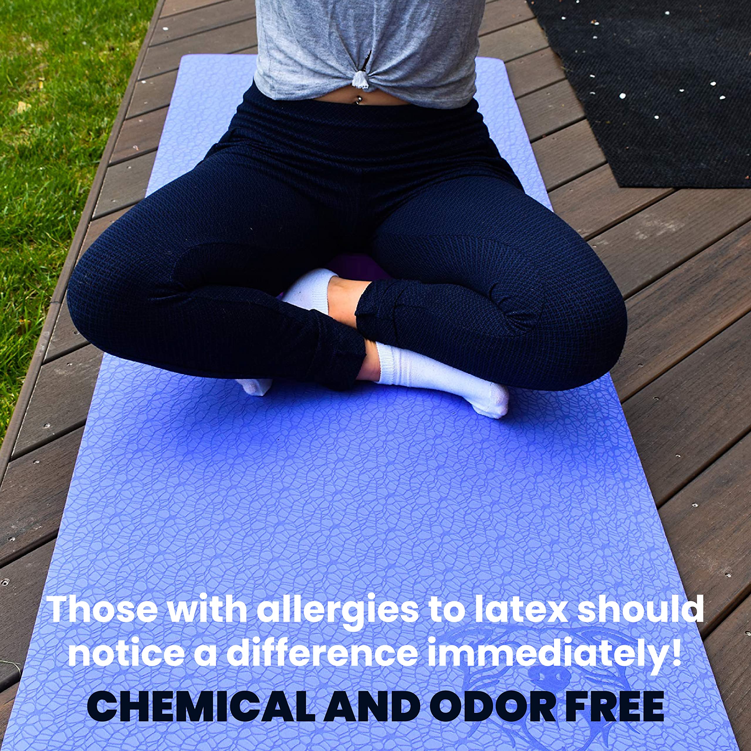 Premium Koa Yoga Mat - 6' x 2' x 8mm Thick TPE, Eco-Friendly, Non-Toxic & Non-Slip Exercise Mat for Home, Studio & Travel - Supports Charity with Every Purchase