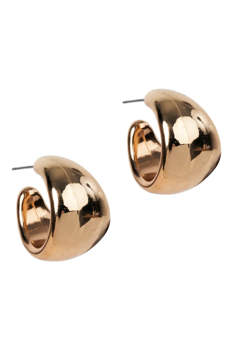Estel Gold Hoop Earrings for Women - 14K Gold Plated Cuff Earrings - Trendy Statement Jewelry for Parties, Weddings & Everyday Wear