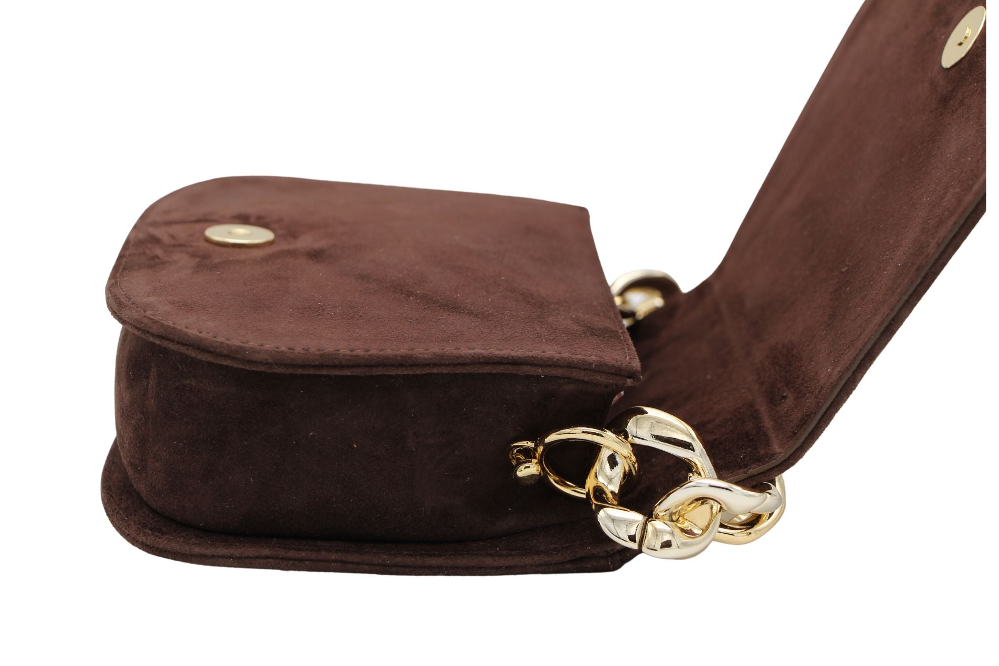UNISA Brown Suede Small Saddle Bag for Women - ZBRUNA Crossbody Purse with Adjustable Strap, Perfect for Daily Use, Travel & Date Night