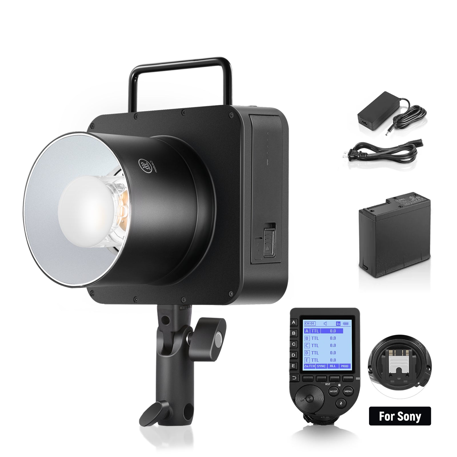 NEEWER Q4 400Ws 2.4G TTL Flash Speedlite with LCD Display for Canon Nikon Sony DSLR Cameras - Perfect for Portrait, Wedding, and Studio Photography