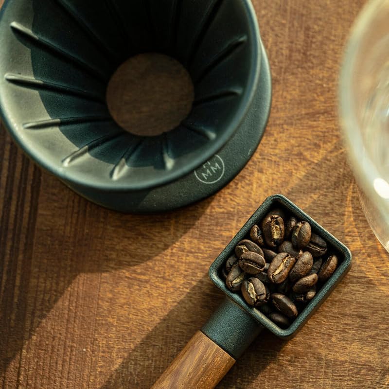 Premium Ceramic Pour Over Coffee Maker - HMM Patio Coffee Dripper for 1-2 Cups | Minimalist Design | SGS Certified | Perfect for Home, Office & Camping Coffee Brewing | Black