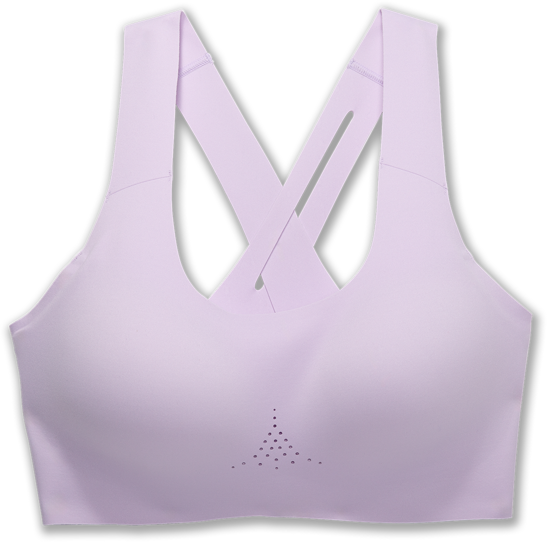 Women's Dare Crossback Run Bra 2.0 - Light Purple 505 - High Support Sports Bra for Running, Yoga & Gym Workouts - Breathable & Comfortable Activewear for Women