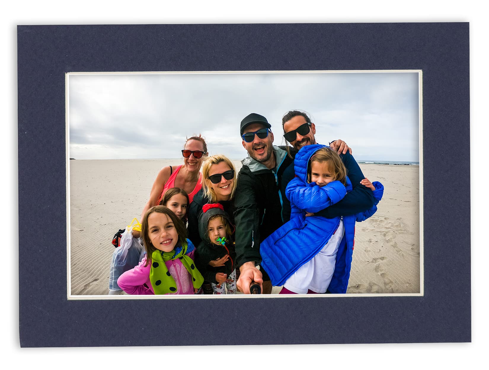 20x24 Inch Navy Blue Acid-Free Picture Mat - Precut Bevel Cut Matboard for 16x20 Photos & Artwork - Perfect for Framing, Scrapbooking, and Home Decor Display