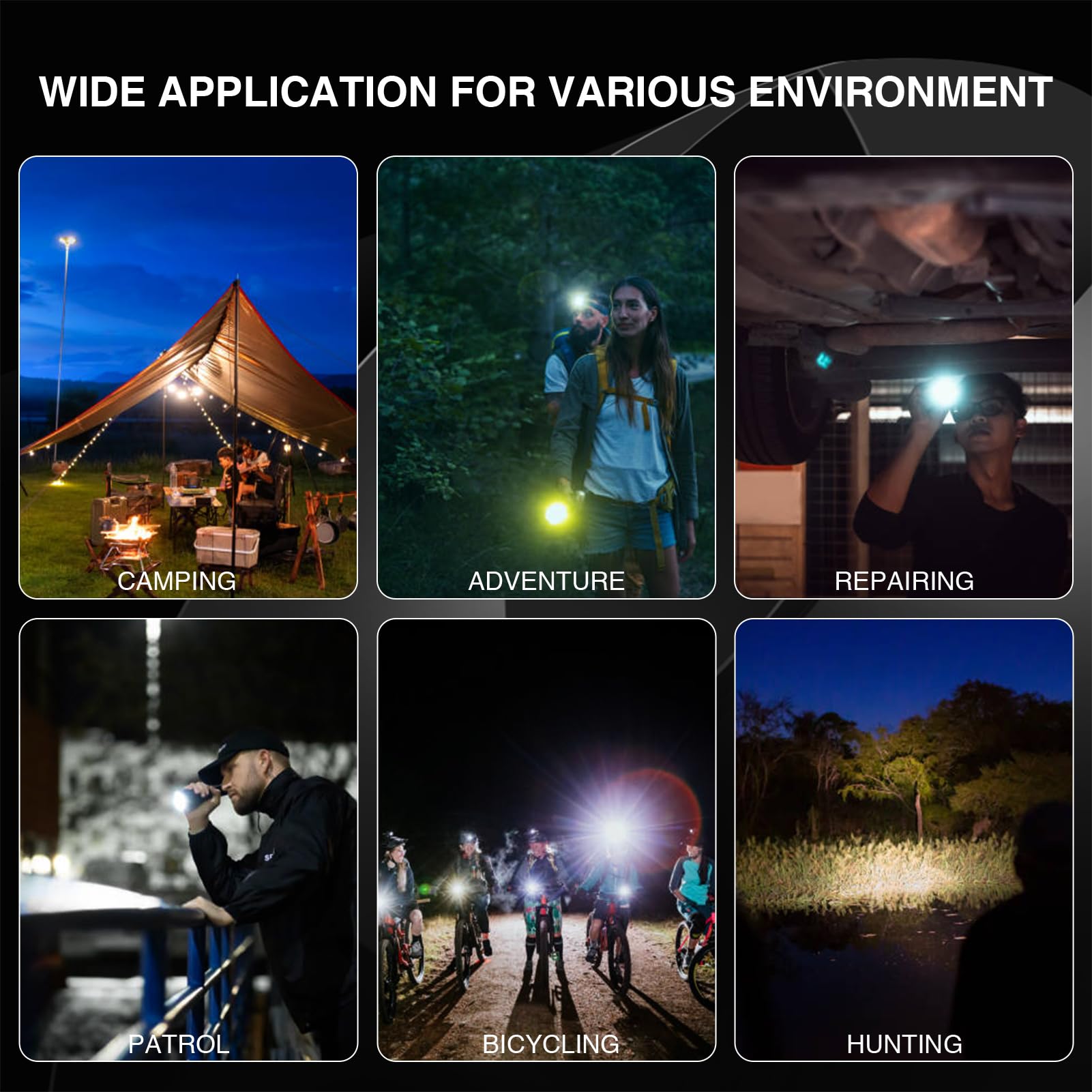 Rupyria 150,000 Lumen Super Bright Rechargeable LED Flashlight - 5 Light Modes, Handheld EDC Flashlight for Camping, Hiking, Emergencies & Power Outages
