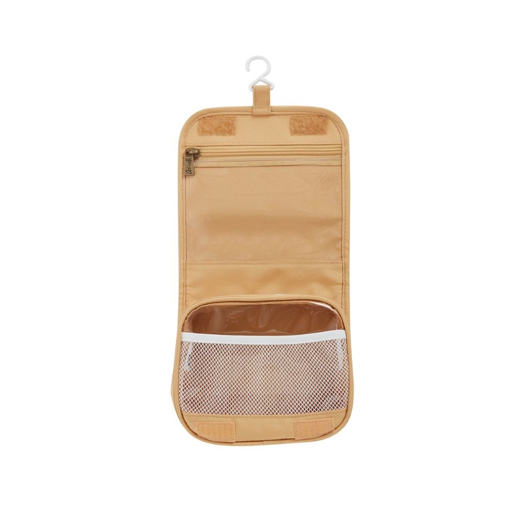 Olli Ella See Ya Washbag – Butterscotch Color Waterproof Travel Cosmetic Bag for Women | Perfect for Gym, Beach & Weekend Getaways