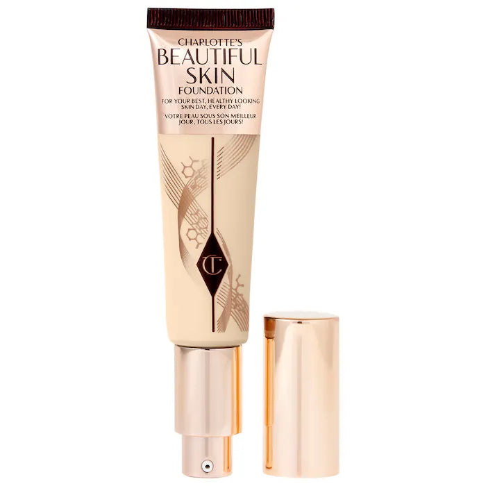 Charlotte Tilbury Beautiful Skin Foundation with Hyaluronic Acid - Hydrating & Smoothing Makeup Base for Flawless Coverage - Perfect for Daily Wear & Special Occasions