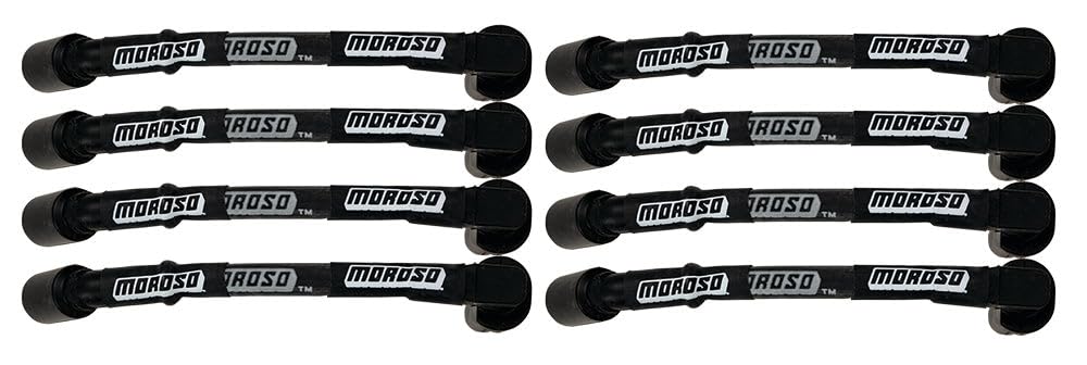 Moroso 51532 Ultra Series Black Sleeved Spark Plug Wires for GM LS Engines - 9.75