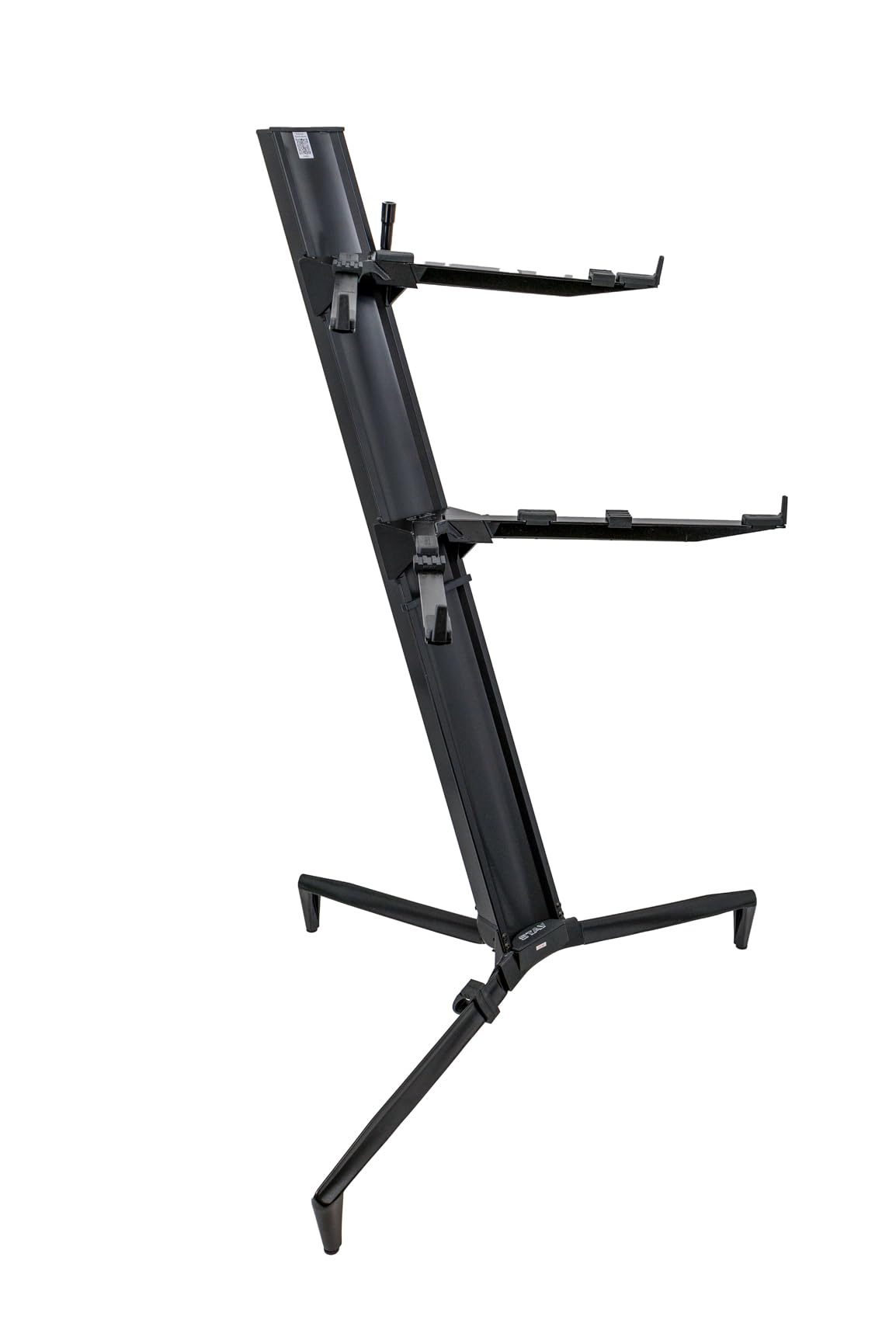 QUIK LOK 2-Tier Keyboard Stand (STAY-TOWER-02-BLK) - Heavy Duty Adjustable Music Stand for Piano, Synthesizer & Digital Keyboard - Perfect for Home Studios & Live Performances