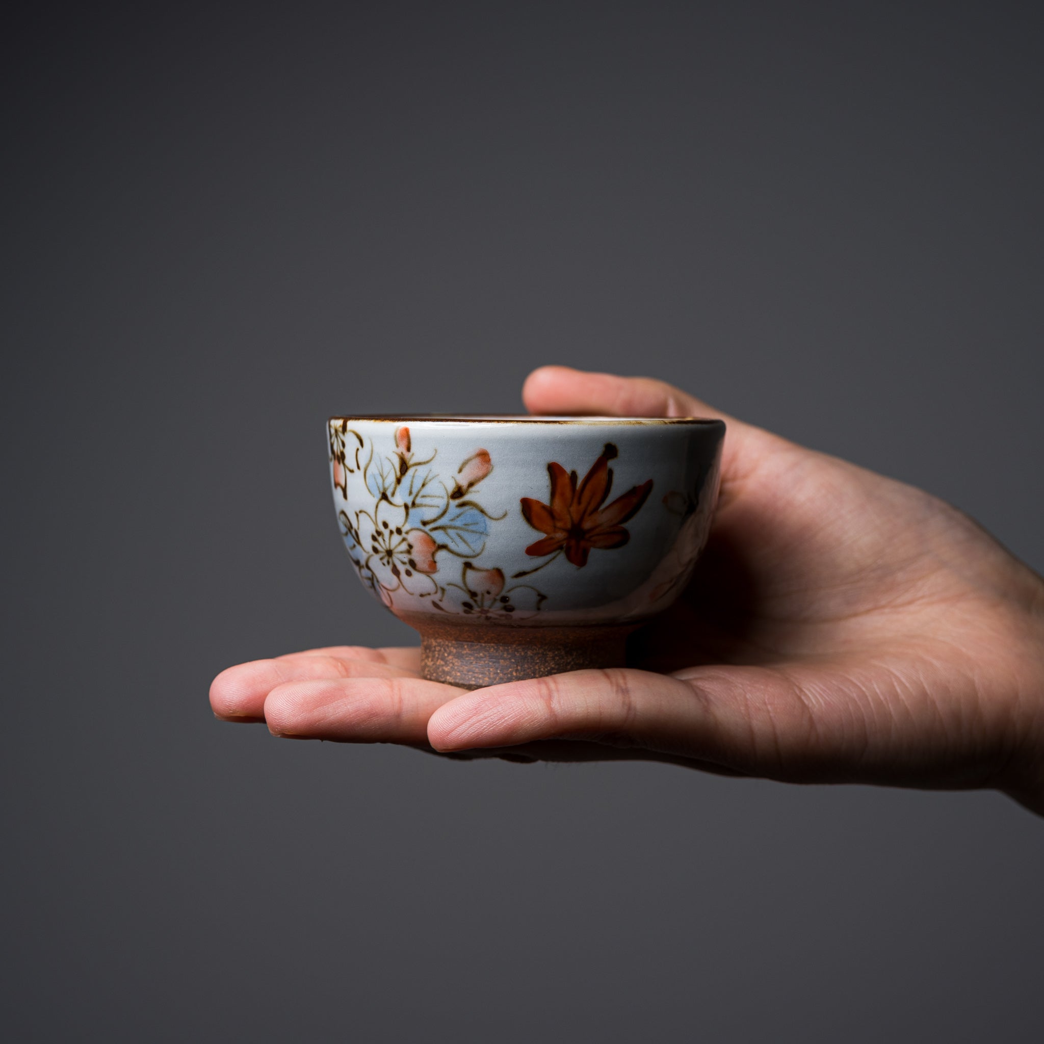 Handmade Kyo Kiyomizu Ware Kumidashi Tea Cup - Sai Unkin - Authentic Japanese Ceramic Tea Cup for Matcha, Sencha & Traditional Tea Ceremonies