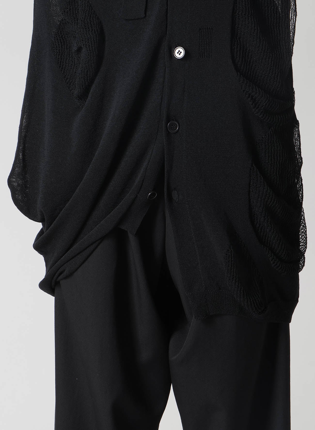 12G2P Plain Stitch + Pattern Draped D Cardigan - Women's Fashion Knitwear for Casual Wear & Office Outfits